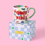 Load image into Gallery viewer, Good Vibes Painted Leopard Mug
