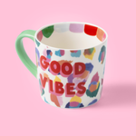 Load image into Gallery viewer, Good Vibes Painted Leopard Mug
