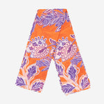 Load image into Gallery viewer, Farrah Lightweight Cotton Scarf - Orange/Purple, Floral Print: One-size
