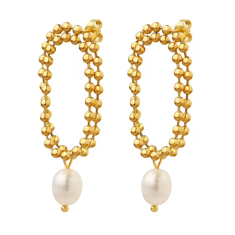 Pearl Layer Drop Earrings