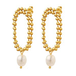 Load image into Gallery viewer, Pearl Layer Drop Earrings
