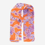 Load image into Gallery viewer, Farrah Lightweight Cotton Scarf - Orange/Purple, Floral Print: One-size

