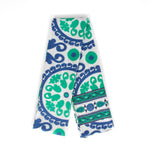 Load image into Gallery viewer, Nala Lightweight Cotton Scarf - Navy Blue/Green, Mosaic: One-size
