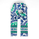 Load image into Gallery viewer, Nala Lightweight Cotton Scarf - Navy Blue/Green, Mosaic: One-size
