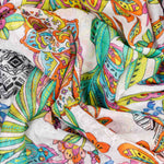 Load image into Gallery viewer, Gaia Lightweight Cotton Scarf - Blue/Multi, Mosaic Print: One-size
