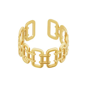 Gold Lattice Statement Ring