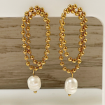 Load image into Gallery viewer, Beaded Layer Drop Earrings
