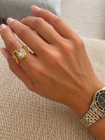 Load image into Gallery viewer, Wave Pear Drop Ring
