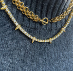 Load image into Gallery viewer, Golden Links T-Bar Necklace

