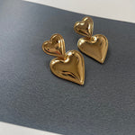 Load image into Gallery viewer, Golden Heart Earrings
