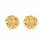 Load image into Gallery viewer, Molten Gold Statement Earrings
