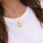 Load image into Gallery viewer, Sunburst Coin Necklace
