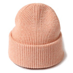Load image into Gallery viewer, RIB KNIT BEANIE HAT PEACH BLUSH
