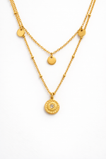 Load image into Gallery viewer, Aurora Coin Layer Necklace
