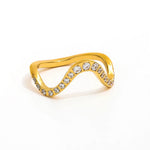 Load image into Gallery viewer, Polished Pave Wave Ring
