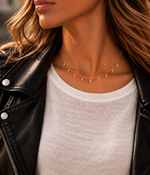 Load image into Gallery viewer, Mini Spike Crystal Station Necklace
