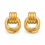 Load image into Gallery viewer, Gold Twisted Knot Earrings
