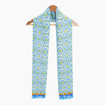 Load image into Gallery viewer, Bree Lightweight Scarf - Blue, Moroccan Tiles: One-size
