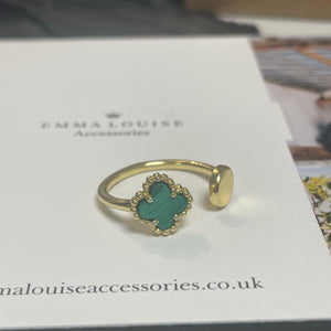 MALACHITE CLOVER RING - MADE TO ORDER